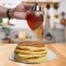 Honey Dispenser No Drip Glass, Honey Dispenser with Stand Clear Honey Pot Honey Jar for Syrup Sugar Sauces, Honey Container Maple Syrup Dispenser Glass Syrup Container